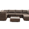 "Лунго" трансформирующаяся лаунж-зона из искусственного ротанга (гиацинт), цвет коричневый