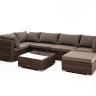 "Лунго" трансформирующаяся лаунж-зона из искусственного ротанга (гиацинт), цвет коричневый