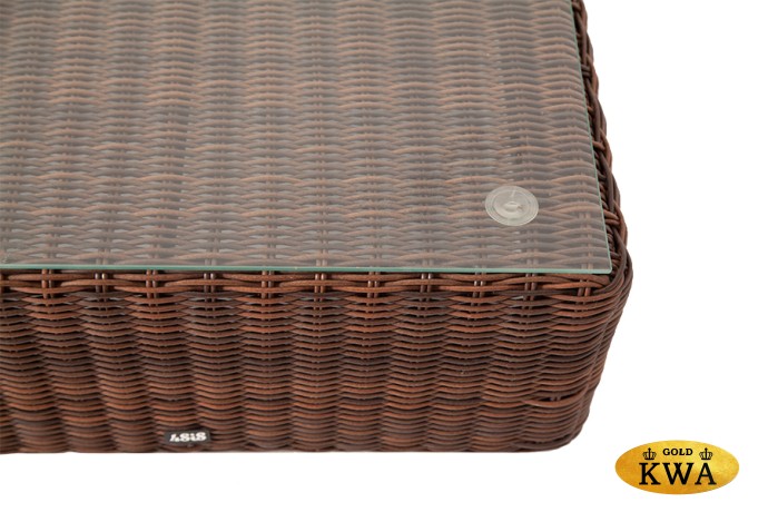 "Лунго" журнальный столик плетеный, цвет коричневый