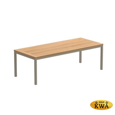 Lyon 220 Стол бежевый/натуральный, алюминий/тик