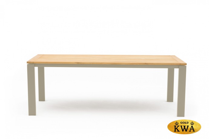 Lyon 220 Стол бежевый/натуральный, алюминий/тик