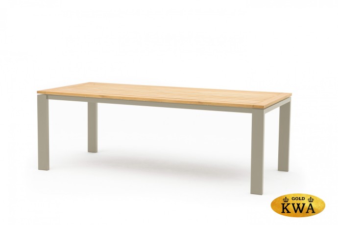 Lyon 220 Стол бежевый/натуральный, алюминий/тик