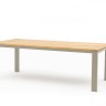 Lyon 220 Стол бежевый/натуральный, алюминий/тик