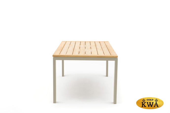 Lyon 220 Стол бежевый/натуральный, алюминий/тик