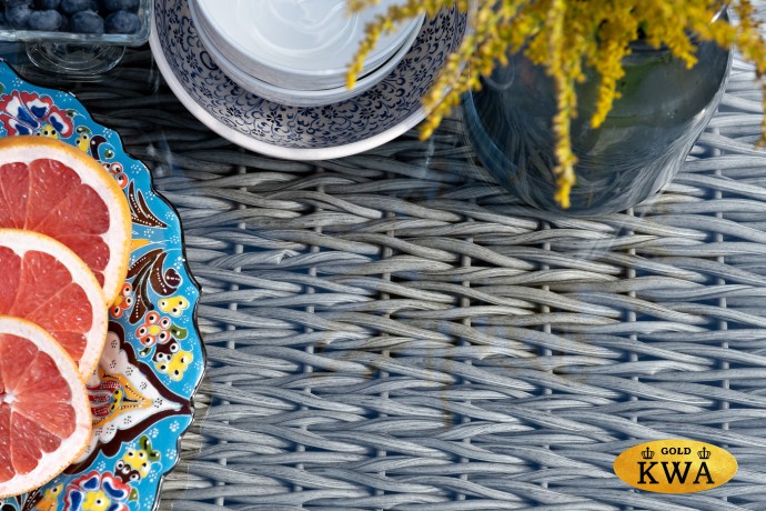 "Гляссе" лаунж-зона из искусственного ротанга (гиацинт), цвет графит