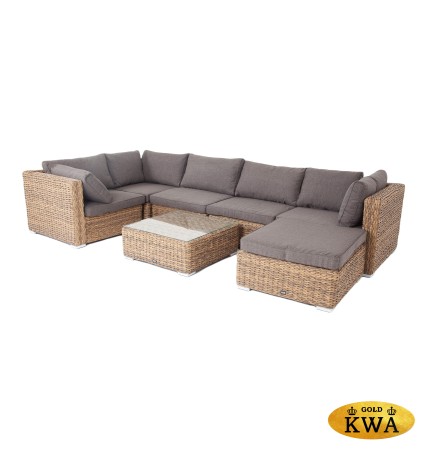 "Лунго" трансформирующаяся лаунж-зона из искусственного ротанга (гиацинт), цвет соломенный