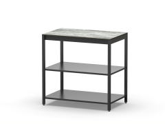 Cтол разделочный Lounge B-01, 90 см, черный/серый каспий