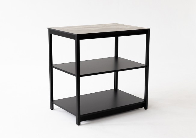 Cтол разделочный Lounge B-01, 90 см, черный/серый каспий