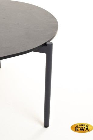 "Диего" журнальный стол из HPL 120х60 H40, каркас темно-серый (RAL7024), цвет "серый гранит"