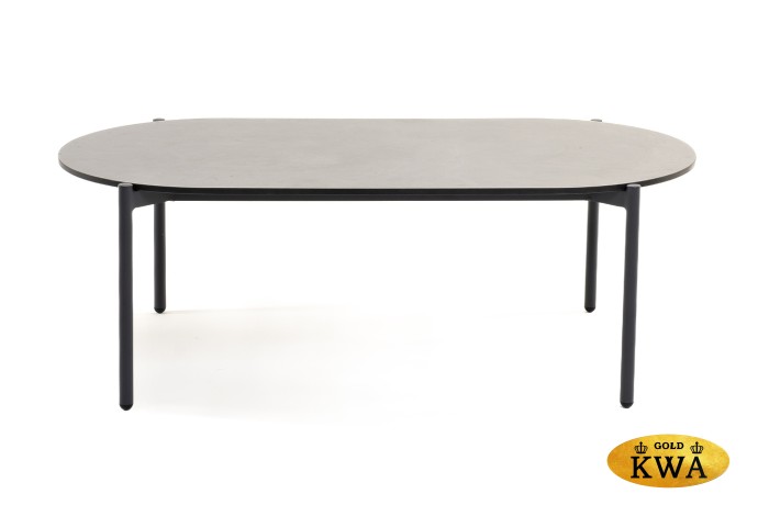 "Диего" журнальный стол из HPL 120х60 H40, каркас темно-серый (RAL7024), цвет "серый гранит"