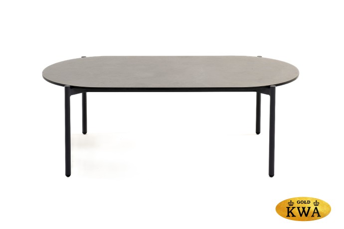 "Диего" журнальный стол из HPL 120х60 H40, каркас темно-серый (RAL7024), цвет "серый гранит"