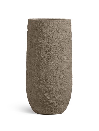 Кашпо TREEZ Effectory Terra Высокий конус тёмный беж в-55, д-30 см