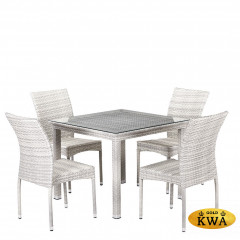 Комплект плетеной мебели T257A/Y380-W85-90x90 4Pcs Latte