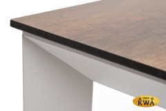 "Венето" обеденный стол из HPL 90х90см, цвет "дуб", каркас белый