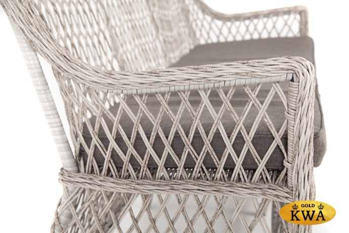 "Латте" диван двухместный из искусственного ротанга, цвет бежевый