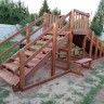 Зимняя деревянная заливная горка Ледянка 1
