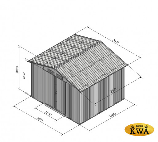 Металлический сарай-хозблок Арчер D