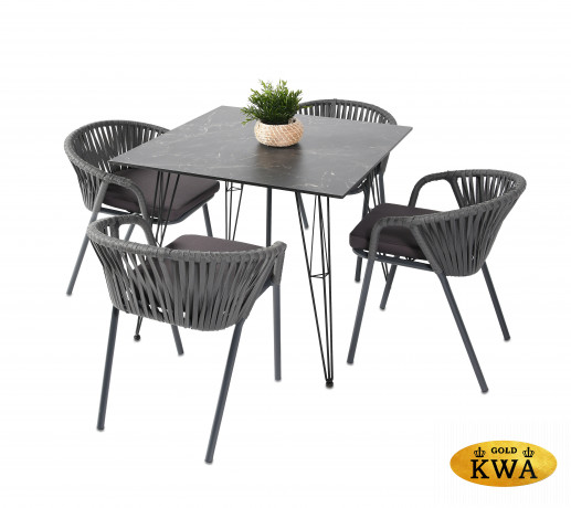 Женева обеденная группа на 4 персоны, цвет темный