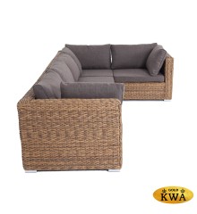 &quot;Лунго&quot; трансформирующийся диван из искусственного ротанга (гиацинт), цвет соломенный