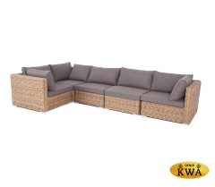 &quot;Лунго&quot; трансформирующийся диван из искусственного ротанга (гиацинт), цвет соломенный