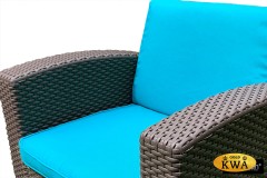 Комплект чехлов на подушки для мебели Rattan Premium, нео изумруд