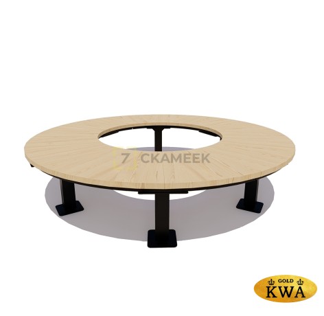 Радиусная скамейка «Смоленск»(лиственница)