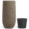 Кашпо TREEZ Effectory Terra Высокий конус тёмный беж в-91, д-45 см