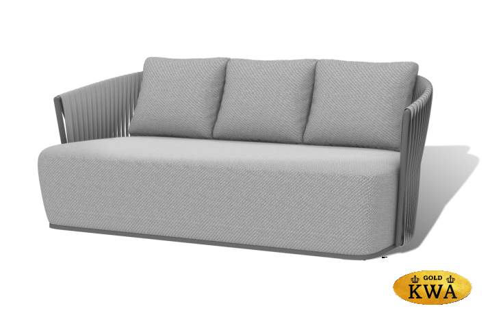 "Флоренция" диван из искусственного ротанга трехместный, цвет графит