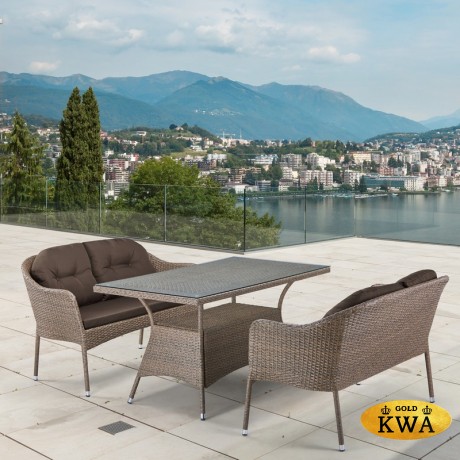 Комплект плетеной мебели T198B/S54B-W56 Light brown