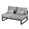Диван садовый из алюминия 2-х местный открытый без подлокотников Лагуна G401.12Е10 серый/антрацит
