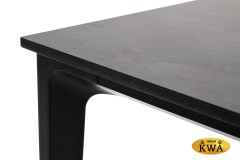 "Малага" обеденный стол из HPL 90х90см, цвет "серый гранит", каркас черный