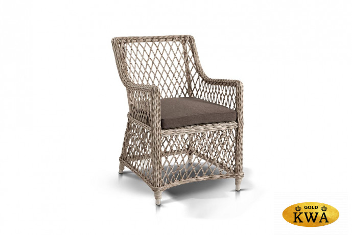 "Латте" плетеное кресло из искусственного ротанга, цвет бежевый