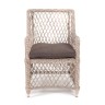 "Латте" плетеное кресло из искусственного ротанга, цвет бежевый