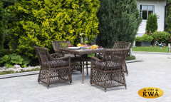 &quot;Айриш&quot; обеденная группа плетеная на 4 персоны, цвет коричневый