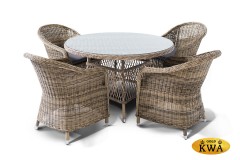 &quot;Равенна&quot; обеденная группа плетеная, цвет соломенный