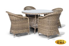 &quot;Равенна&quot; обеденная группа плетеная, цвет соломенный