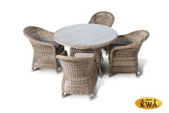 &quot;Равенна&quot; обеденная группа плетеная, цвет соломенный