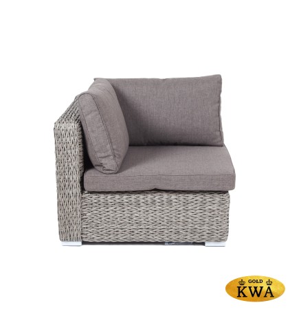 "Лунго" трансформирующийся диван из искусственного ротанга (гиацинт), цвет графит