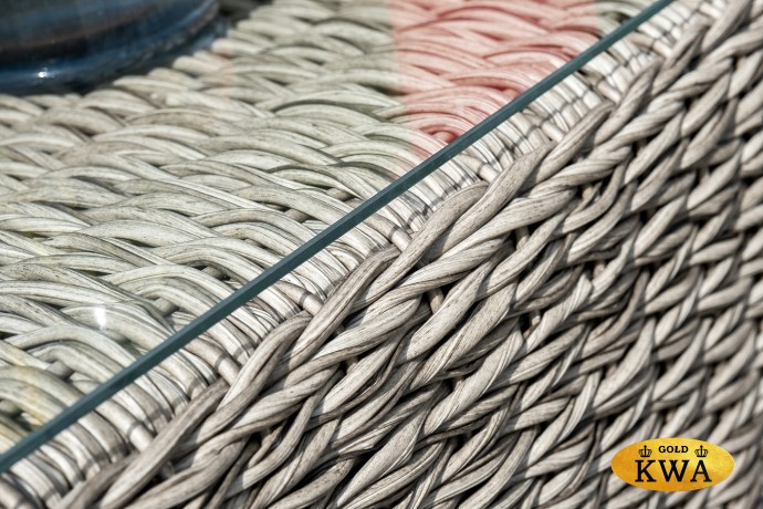 "Лунго" трансформирующийся диван из искусственного ротанга (гиацинт), цвет графит