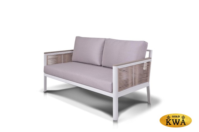 "Сан Ремо" диван плетеный двухместный, каркас из алюминия