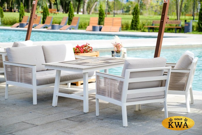 "Сан Ремо" диван плетеный двухместный, каркас из алюминия