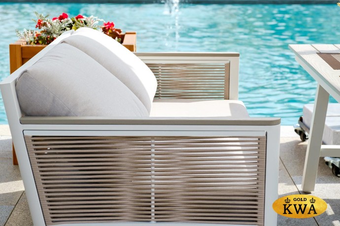 "Сан Ремо" диван плетеный двухместный, каркас из алюминия