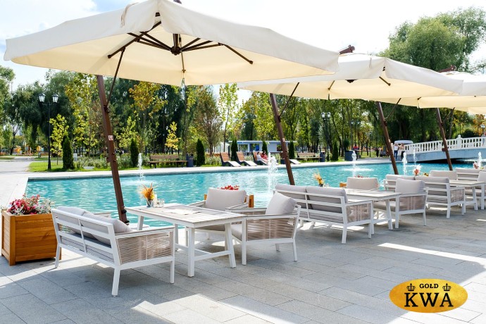 "Сан Ремо" диван плетеный двухместный, каркас из алюминия