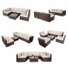Комплект плетеной мебели  YR822Br Brown-Beige (подушка бежевая)
