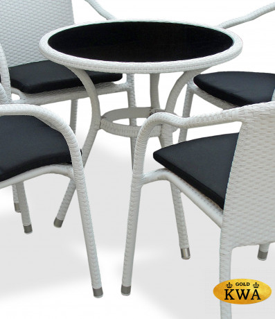 Плетеный стол LOTUS круглый светлый