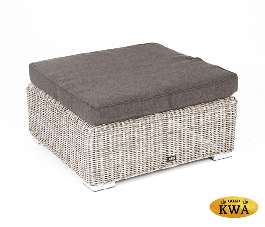 "Лунго" плетеная оттоманка с подушкой, цвет бежевый