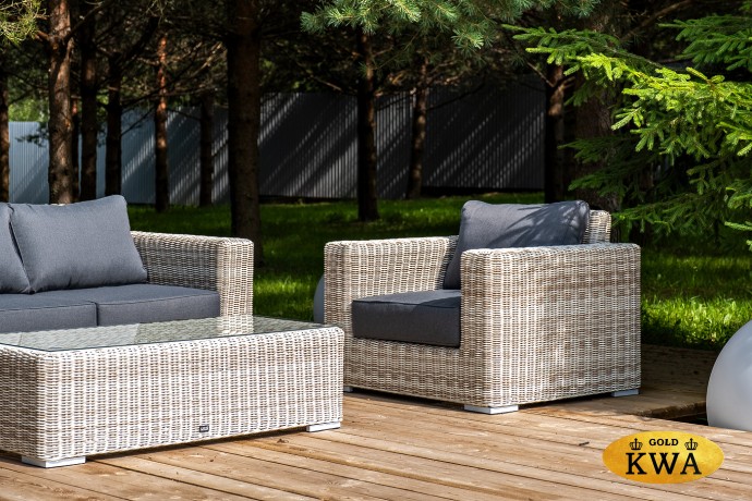 "Боно" лаунж-зона из искусственного ротанга, цвет бежевый