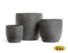 Кашпо TREEZ Effectory Beton Округлый конус Тёмно-серый бетон в-28 см, д-30 см