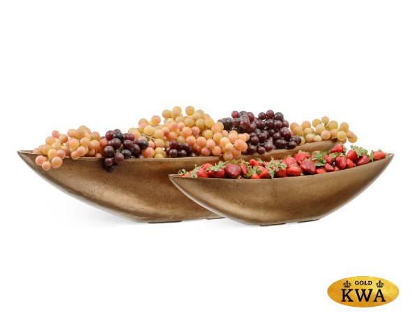 Кашпо TREEZ Effectory Metal Лодка Тёмное матовое золото в-15 см, ш-13,5 см, д-65 см 4/4