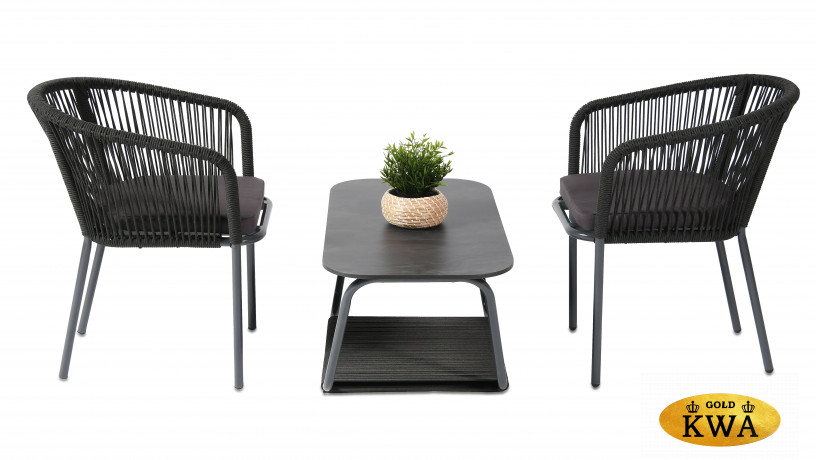 Марсель кофейный набор плетеный, цвет темно-серый